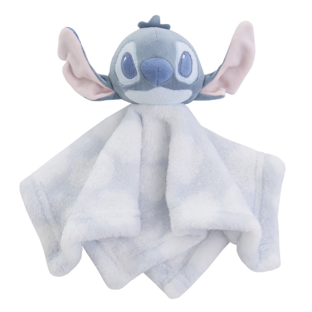 Stitch Plush Security Blanket, Infant Unisex, Blue and White