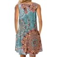 thumbnail image 2 of CPOKRTWSO Robe Midi Décontractée d'Été Sans Manches à Poches Imprimée Florale pour Femmes, 2 of 3
