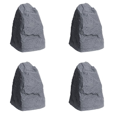 Algreen Housse de Roche Décorative, Résistante aux Intempéries, Accent de Jardin Extérieur, Granit (Lot de 4)