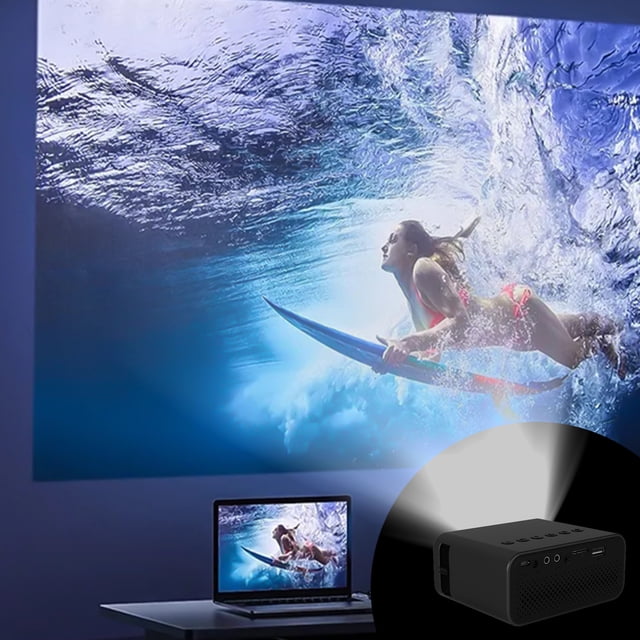 RuiJiao YT500 Mini HD Projector 24 ANSI Portable with USB AV Audio for iOS Android, Home Theater, ABS White Yellow Black