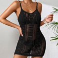 thumbnail image 2 of QIPOPIQ Robes de Plage pour Femmes à Manches Courtes Sans Manches à Bretelles Col en V Ajourée Robe d'Été de Plage Couvre-Maillot de Bikini Robe à Lacets Offres 2023, 2 of 4