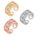 thumbnail image 3 of CIMAXIC Silver Copper Toe Rings Set of 3 Durable Comfortable for Decoration Banquets Parties Daily Wear,0.67"X0.67"X0.28", 3 of 5