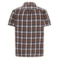 thumbnail image 3 of Penkiiy Men's Regular-Fit Short Sleeve Woven Button Down Shirt with Pocket S Coffee, 3 of 5