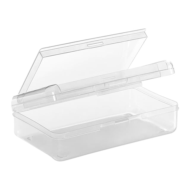 Dvkptbk Plastic Pencil Box Large Capacity Pencil Case Clear Boxes with Snap-tight Lid Stackable Design and Stylish Office Supplies Storage Organizer Box