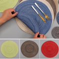 thumbnail image 2 of CAROOTU Round Cotton Coaster Heat Resistant Dining Table Plate Mat for Household Protects Table from Burnt, 2 of 7