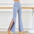 thumbnail image 3 of AherBiu Flare Yoga Pants Pantalon pour Femmes à Fente, Jambe Évasée, Extensible, Confortable, Entraînement, Danse, 3 of 6