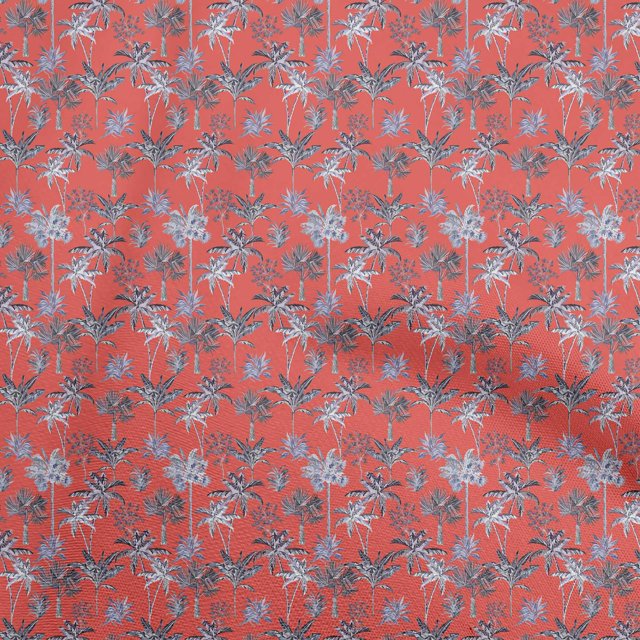 oneOone Cotton Cambric Red Fabric Tropical Sewing Craft Projects Fabric Prints By Yard 42 Inch Wide