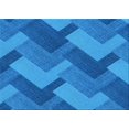 thumbnail image 1 of Ahgly Company Machine Washable Indoor Rectangle Transitional Blue Area Rugs, 8' x 10', 1 of 7