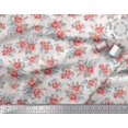 thumbnail image 3 of Soimoi Tissu en Jersey de Coton Imprimé Feuilles & Roses au Mètre 58 Pouces de Large, 3 of 3