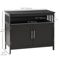 thumbnail image 3 of HOMCOM Kitchen Sideboard, Buffet Cabinet, Wooden Storage Console Table, 3 of 10