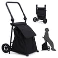 thumbnail image 1 of 2-in-1 Collapsible Grocery & Utility Cart, 32.5 Gal Removable Waterproof Bag, Heavy-Duty Rolling Hand Truck, Cushioned Seat, Adjustable Non-Slip Handle, Collapsible Trolley for Seniors, Laundry, 1 of 7
