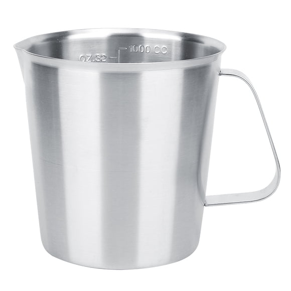 1000 ml de Lait en Acier Inoxydable, Mousse pour Pichet-Cuillère à café, Lait de café avec échelle pour Art Latte