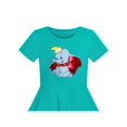 thumbnail image 4 of Robe Fille Éléphant Vert Dumbo Brodé Manches Courtes 4 Ans, 4 of 6