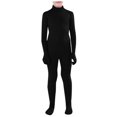 thumbnail image 1 of GDREDA Kids Dancewear Solid Color Spandex Zentai Child Unitard (Black,S), 1 of 3