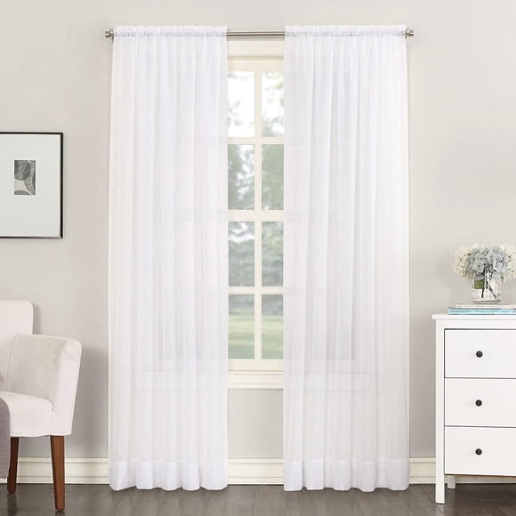 Sun Textile Voile Rod Pocket Curtain