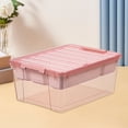 thumbnail image 4 of Leutsin Toy Storage Containers with Lids,Brick Shaped Kids Toy Organizer Box, Plastic Clear Stackable Toy Bin Chest for Building Block Dolls,Toys Storage Organizer Bins, Building Blocks Storage, 4 of 4
