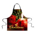 thumbnail image 2 of GUOOL Cotton Kitchen Cooking Apron for Women/Men Professional Christmas Theme Chef Apron for Cooking, Baking, Also Perfect Gift - Rose, 2 of 6
