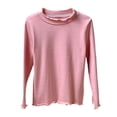 thumbnail image 1 of Chandails pour Filles Enfants Rose Chandail à Manches Longues T-Shirt Col Rond pour Filles Coton Chandail pour Enfants Chandails d'Uniforme pour Filles 7-8 Ans, 1 of 3