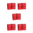 thumbnail image 1 of pitrice Leather Women Purse Rectangular Trifold for Zipper Hasp Stylish Card Holder Photo Folder Wallet Notecase Birthday Gift Red 5Set, 1 of 6