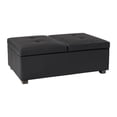 thumbnail image 1 of CorLiving Antonio Premium Faux Leather Deluxe Double Storage Ottoman, 1 of 9