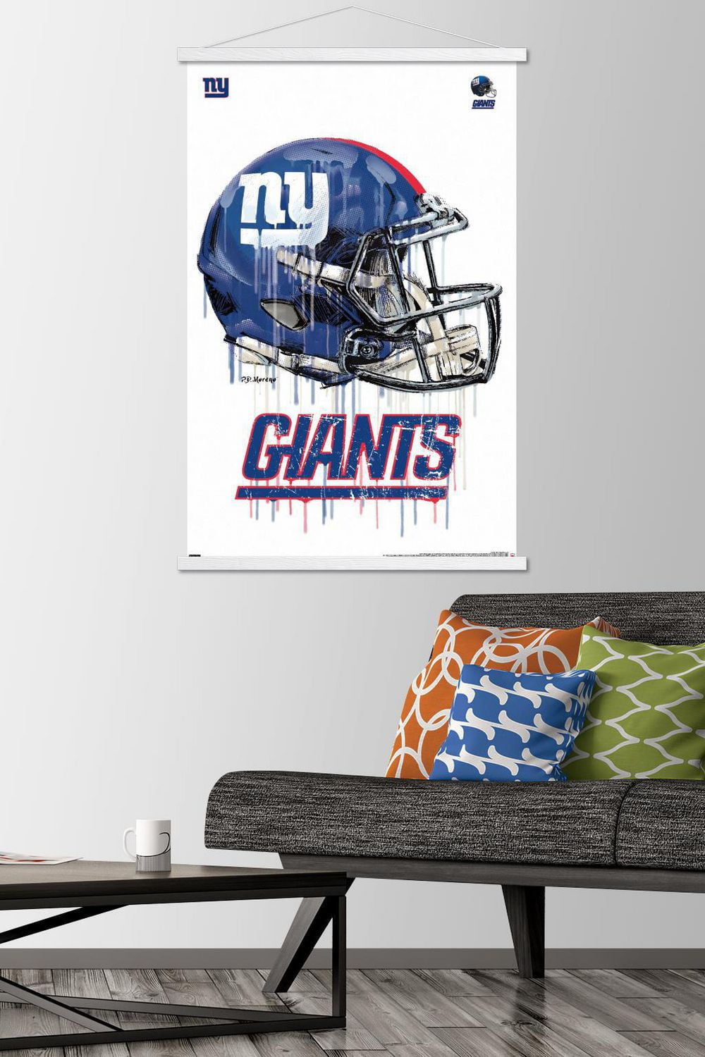 NFL New York Giants - Drip Helmet 20 Wall Poster