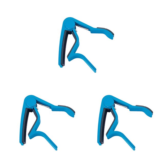 Langgg Pince à Cordes de Guitare en Aluminium Profilé avec Ressort en Acier Inoxydable Poignée en Silicone Bleu 3ensemble