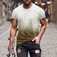 thumbnail image 1 of Qertyioot Hommes Imprimer Manches Courtes Col Rond T-shirt Casual Mode Manches Courtes Dégagement, 1 of 5