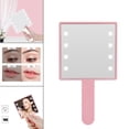 thumbnail image 4 of Langgg Makeup Mirror with LED Light Compact Cosmetic Mirror Small for Salon Home Pink, 4 of 9