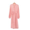 thumbnail image 4 of ziyahi Vêtements de Nuit Décontractés pour Femmes Printemps Style Ouvert devant Robe de Nuit Simple à Manches Longues pour Filles Vêtements de Nuit à la Maison Pyjama Rose G, 4 of 7