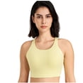 thumbnail image 1 of Yuyuzo Sports Bras for Women Wireless Round Neck High Support Seamless Full Coverage Workout Crop Tank Tops, 1 of 7