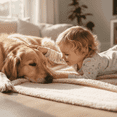 thumbnail image 2 of Pets, Paws and Ideas Couverture Imperméable pour Animaux de Compagnie pour Chiens et Chats, Protecteur Réversible pour Meubles, Lit et Canapé, Anti-Déversement, Lavable, Housse en Molleton Sherpa Douce, Motif Husky, 2 of 9