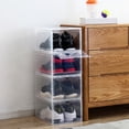 thumbnail image 3 of Boîte de Rangement pour Chaussures à Coquille Empilable et Antipoussière, Présentoir Organisateur, 3 of 8