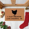 thumbnail image 4 of Hbdhejl Tapis de Porte Drôle de Poulet de Noël Antidérapant Tapis de Porte Sale pour Entrée Porte d'Entrée Extérieure Tapis de Porche avec Antidérapant Polyester Tapis de Sol de Noël Drôle, 4 of 6