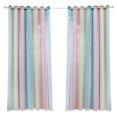 thumbnail image 1 of Yeacher Rideau 2 Pcs Dégradé Simple à Étoiles Ajourées Double Couche Occultant Chambre Salon Rideau Isolant, 1 of 8