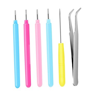 Outils de Quilling Fendus Fournitures de Quilling Outil de Bricolage à la Main pour Adultes Outil Roulant pour Décoration DIY 6 Pcs