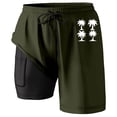 thumbnail image 4 of Ediodpoh Mens Swim Trunks Summer Fashion Gradient Color Double Layer Board Pants with Pockets Swim Shorts for Men Green M, 4 of 4