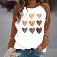thumbnail image 1 of Qertyioot Chandail Cœur d'Amour Saint-Valentin Grande Taille, Haut à Manches Longues Imprimé pour Femmes Mode Haut Décontracté Col Rond Hauts, 1 of 3
