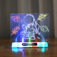 thumbnail image 1 of Bloc de Dessin Magique 3D Tableau Lumineux 3D Kit de Peinture de Traçage et de Dessin avec Support de Lampe LED Réutilisable Tableau de Peinture Magique 3D pour Enfants de 4 5 6 7 8 Ans, 1 of 5