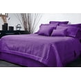 thumbnail image 2 of Ensemble de housse de couette matelassée Grid de Gouchee Home – ensemble de literie mauve en microfibre brossée douce avec motif à coutures carrées, 2 of 2