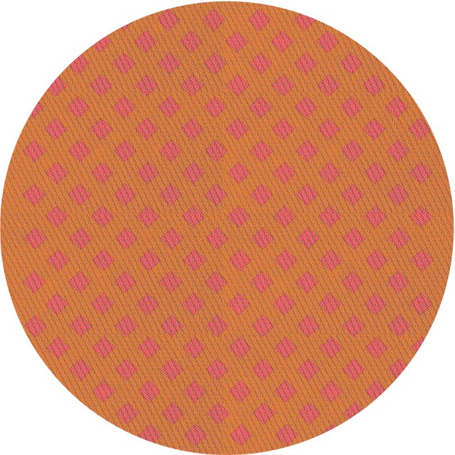 Ahgly Tapis Rond Lavable en Machine Intérieur Transitionnel Orange Néon, 5 Pieds Rond