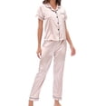 thumbnail image 4 of Ensemble de Pyjama pour Femmes Pantalon Ensemble Mode pour Femmes Tenue d'Intérieur Pyjama Femme Ensemble Deux Pièces Manches Longues Pantalon Ensemble de Pyjama Tenue d'Intérieur, 4 of 7
