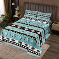 thumbnail image 2 of Longhorn Skull Quilt Set Geometric Aztec Bedspread Set King,Dream Catchers Coverlet Set Southwestern Quilted,Geometry Diamond Triangle Western Decor for Home, 2 of 3