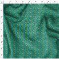 thumbnail image 4 of Soimoi Green Poly Georgette Fabric Stripe & Love Text Print Fabric by the Yard 52 Inch Wide, 4 of 5