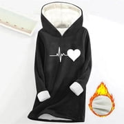 ZMFXJPE Sweatshirt for Women Hoodies Fleece Hoodie for Women Light Hoodies for Women Sweat Shirt Women(Black,2XL)