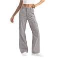 thumbnail image 1 of LOVZFMLL Pantalon pour Femme, Salopette Décontractée Unie Taille Haute d'Extérieur avec Poches Gris, m, 1 of 8