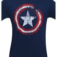 thumbnail image 2 of Captain America Captain America tscapdistshield-3x T-Shirt Navy Distressed Shield - 3TG, 2 of 5
