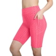 thumbnail image 1 of KIHOUT Women's High Waist Workout Shorts Butt Lifting Tummy Control Ruched Booty Running Yoga Shorts with Pockets, 1 of 3