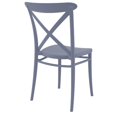 thumbnail image 2 of Siesta Exclusive ISP254-DGR Chaise d'Extérieur en Résine à Dossier Croisé Gris Foncé - Ensemble de 2, 2 of 5