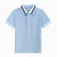 thumbnail image 1 of NIEWTR Polos Coupe Confort pour Enfants Manches Courtes à Col Uniforme Scolaire 1-9 Ans (Bleu, 4-5 Ans), 1 of 7