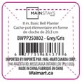 thumbnail image 2 of Mainstays Basic Bell Planter 8 inch Grey, Classic Design with Attached Tray Durable Weather Resistant  Matte Finish, 2 of 3